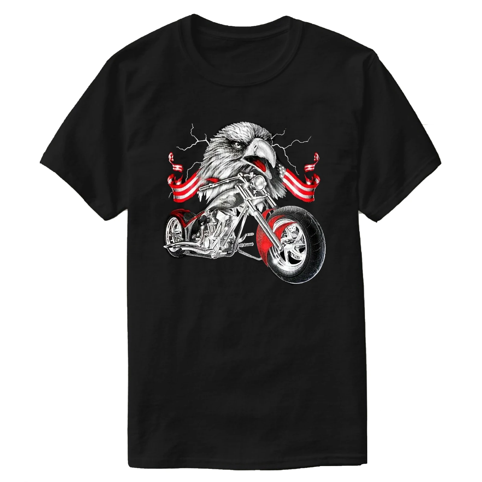 

USA Flag V Twin Chopper Motorcycle Biker T-Shirt 100% Cotton O-Neck Short Sleeve Summer Casual Mens T-shirt Streetwear