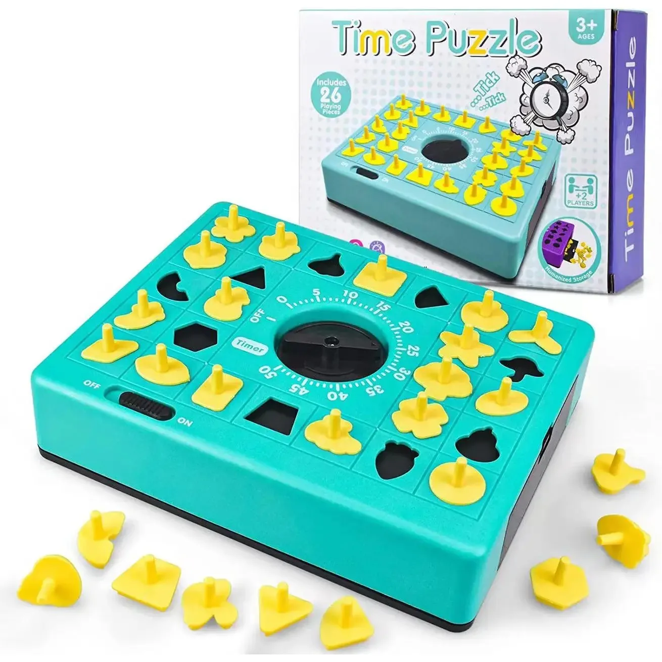 Children Borad Games Timing Time Matching Puzzle Shape Classification Clock Parent-child Cognition Educational Montessori Toys