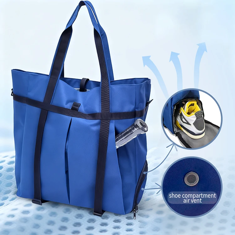 Fashionable Large-Capacity Commuter Tote Bag Waterproof Oxford Cloth Handbag Sporting Yoga Tennis Padel Racket Bag