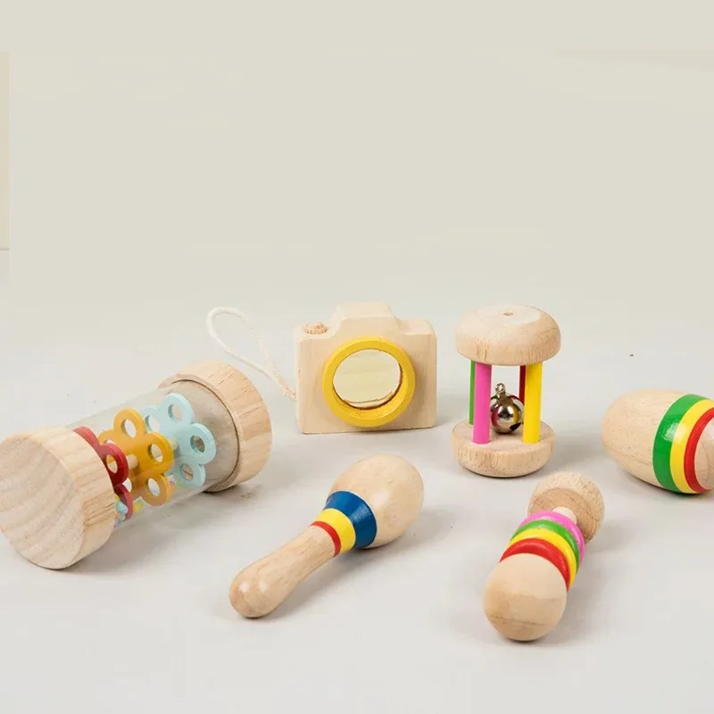 6 stks Vroege Educatieve Baby Rammelaar Games Sets Combinatie Muziekinstrument Xylofoon Baby Zintuiglijke Speelgoed Voor Peuter Jongens Meisjes