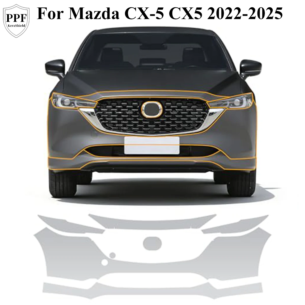 

Car TPU Paint Protection Film For Mazda CX-5 CX5 2022-2025 Pre-cut PPF Invisible Anti-Scratch Clear Bra Repairable Self-adhesive