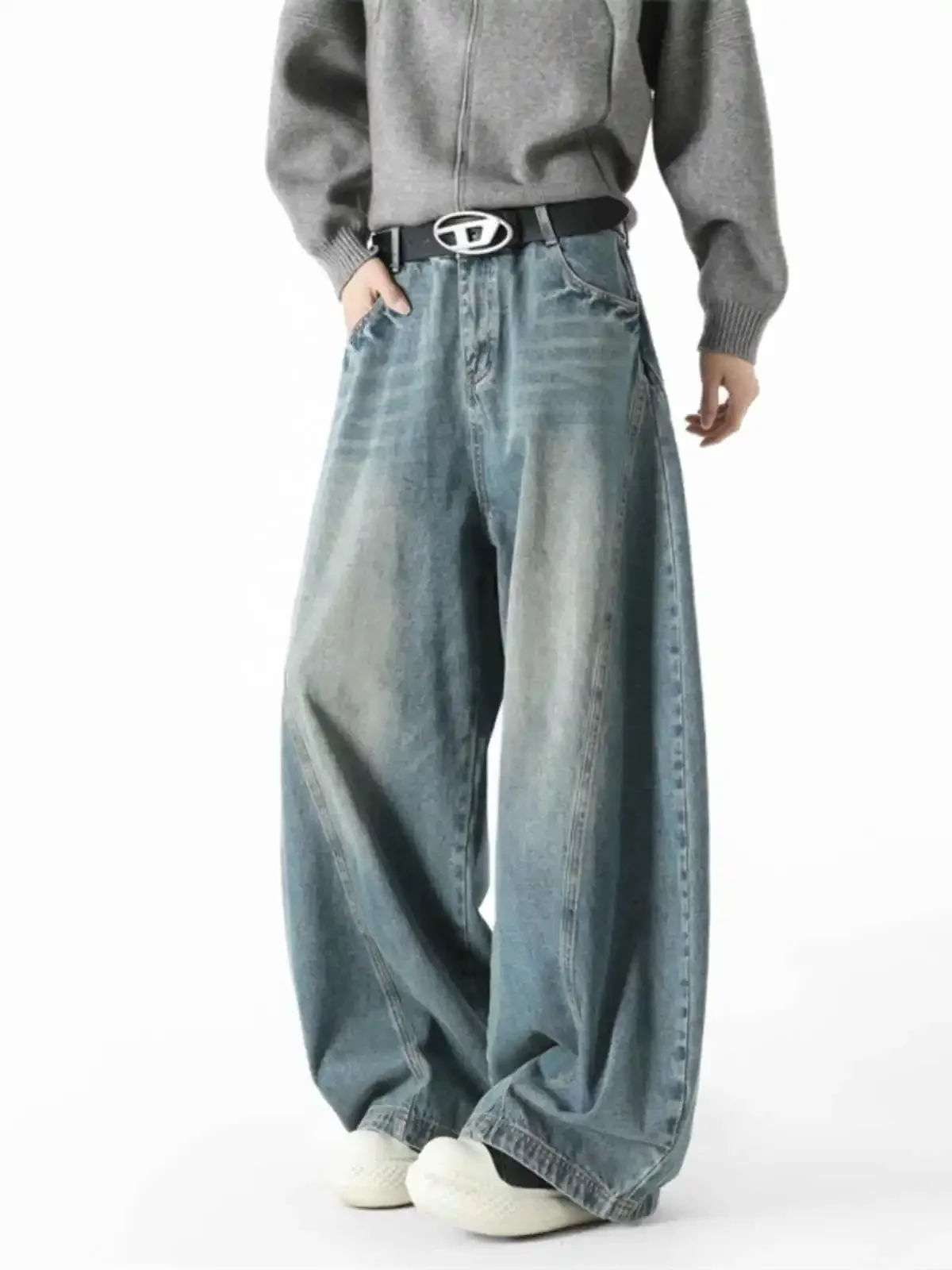 Femmes bleu Y2k Jean japonais années 2000 Style couteau courbé Jean pantalon 90s Vintage Harajuku Hip Hop Baggy Denim pantalon vêtements 2025