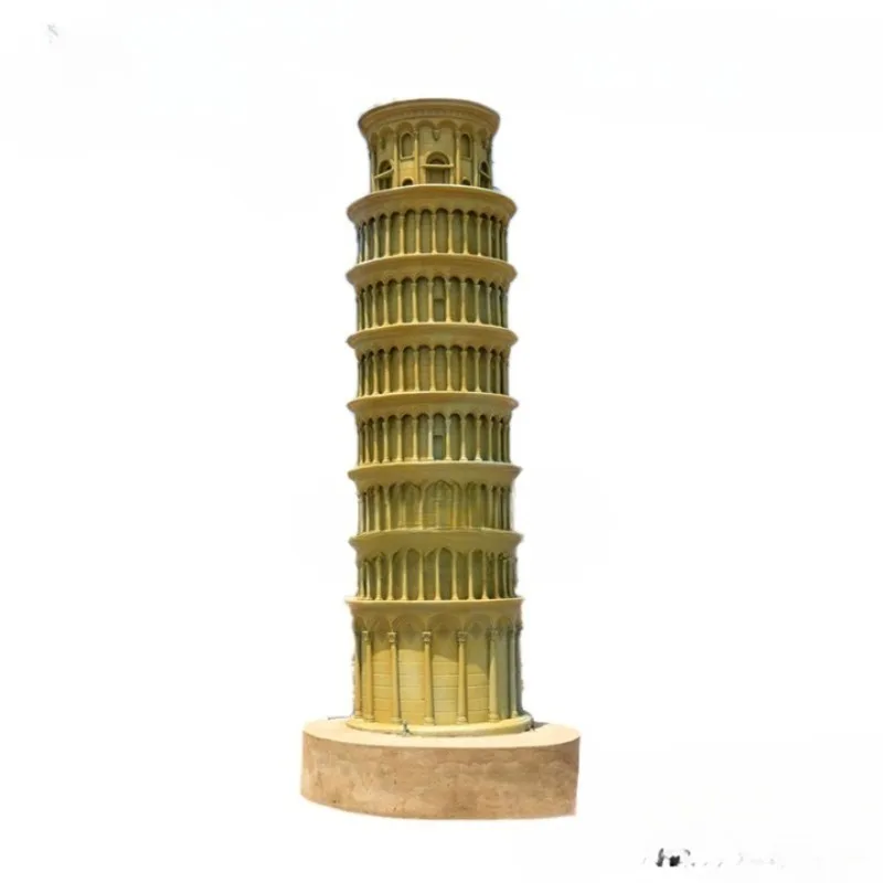 Leaning Tower sculpture production, theme park, miniature landscape sculpture ornaments, architectural models.