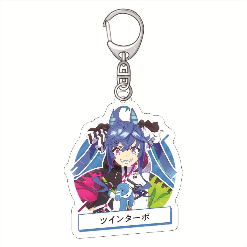 6cm Anime Pretty Derby Shuttle Mejiro Mcqueen Symboli Rudolf Keychain Kawaii Acrylic Jewelry Cosplay Costumes Props Peripherals