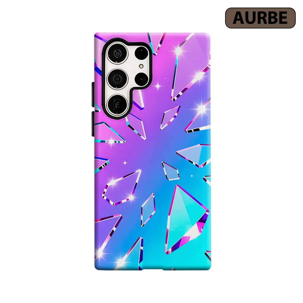 Glitter Crystal Phone Case For Samsung Galaxy S26 S25 S24 S23 Ultra Plus HD Hard Double Layer Film Cover