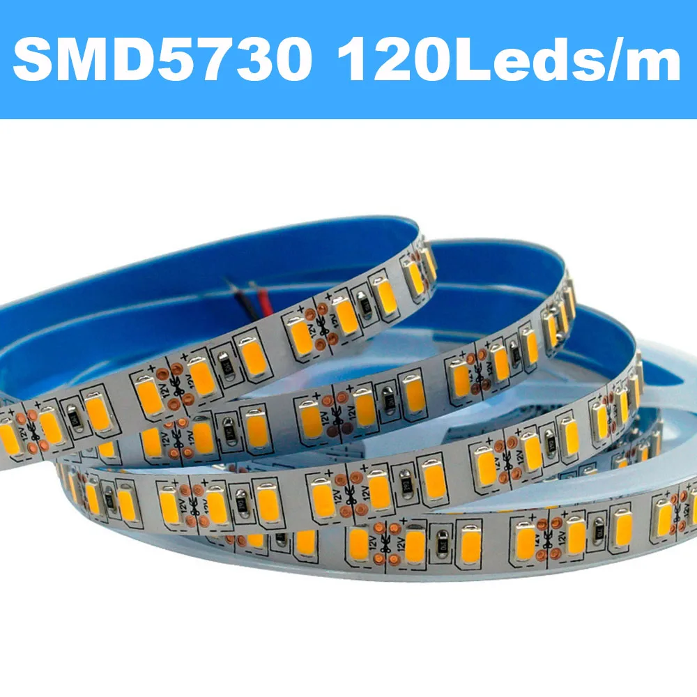 5730/5630 Led strip Lights DC12V 120Leds/m Hight Bright Led Tape IP65 Waterproof 3000K/4000K/6000K LED Lights for room decor 5m