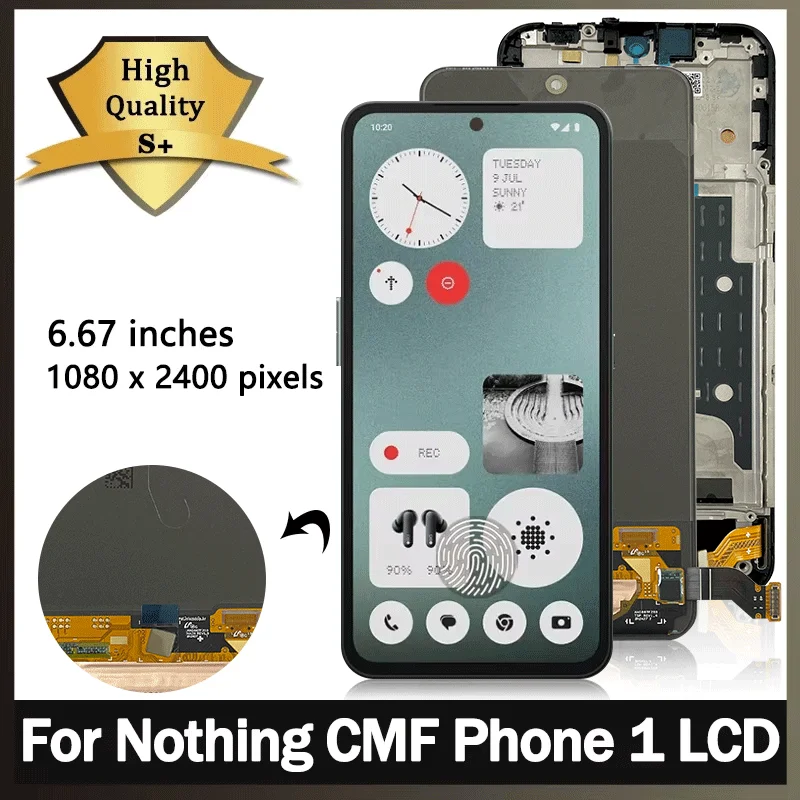 6.67“New AMOLED For Nothing CMF Phone 1 LCD Display Touch Screen Digitizer Assembly For Nothing CMF Phone One Display