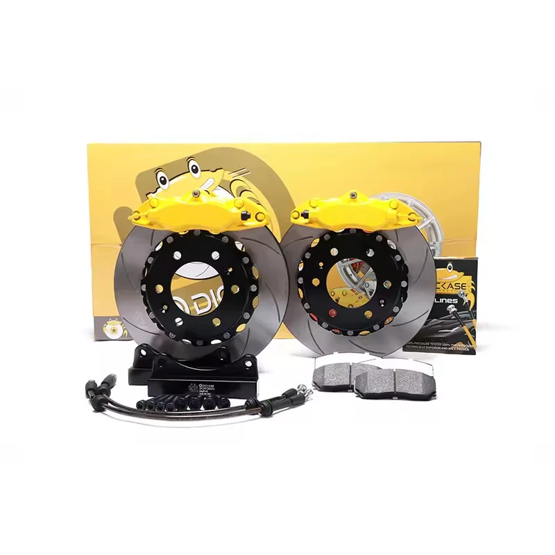

Modified and upgraded 9200 four-piston large brake kit 330*28mm slotted disc rotor suitable for BMW 16/17 inch wheels