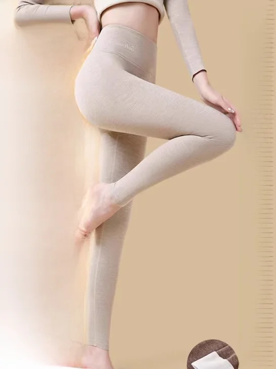 Spor Yogabroek Dames Grote maten Bovenkleding Arkskin Hoge taille Strakke warme basislaagbroek Casual Hoge Elastiek