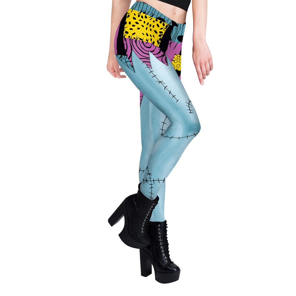 Cosplay Film Nightmare Christmas Sally Kleid Leggings Set Zentai Bodysuits Damen Gruselige Sally Verkleidung Halloween Party Kostüm – Detail 14