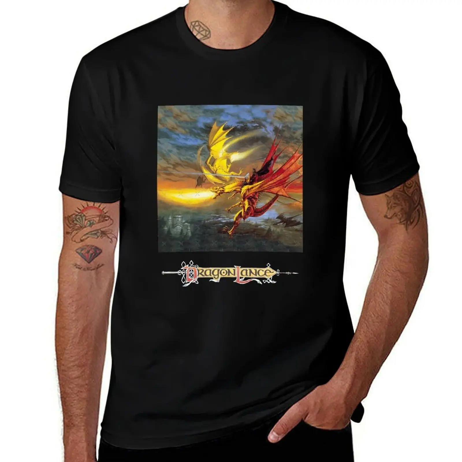 

Футболка с изображением Легенды о Хуме из DragonLance, базовая дышащая однотонная футболка
