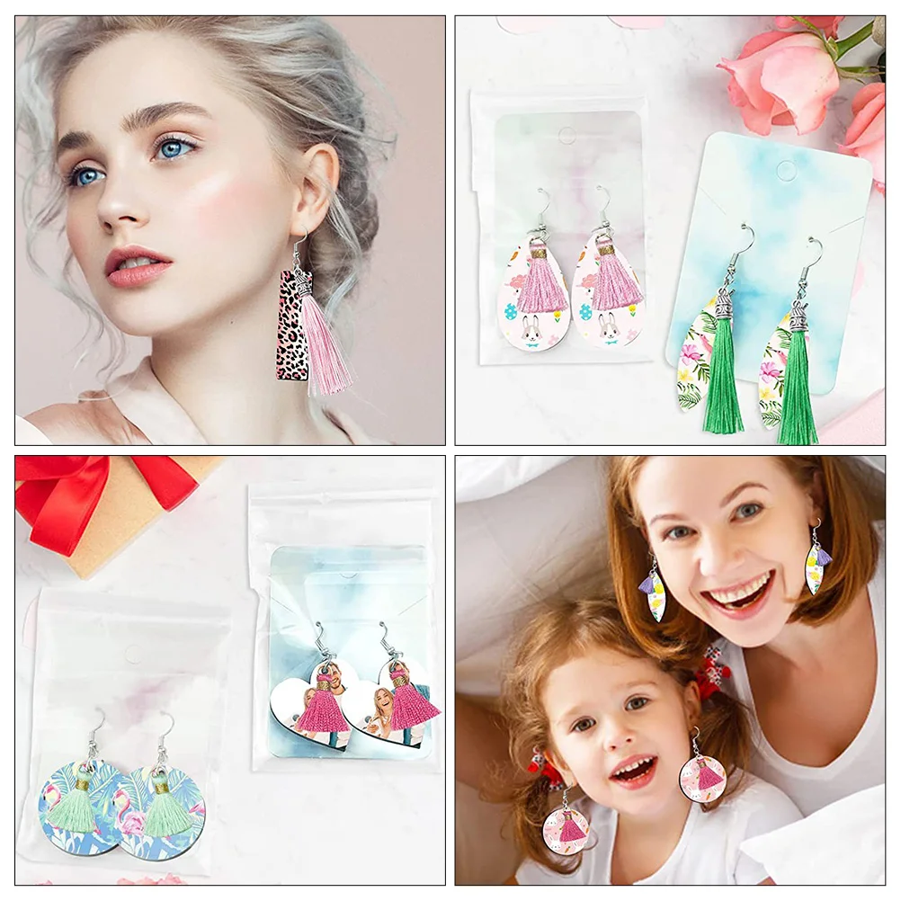 Earring Pendant Set Sublimation Printing Water Drop Heat Transfer DIY Jewelry Pendants Handmade Supply Durable Premium Material