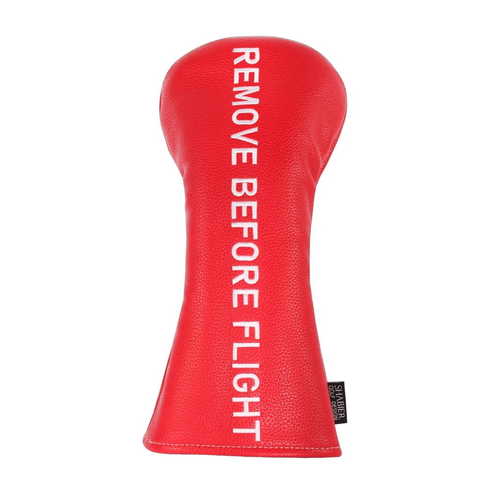 Red Remove Before Flight Golf Headcover Golf 460CC Driver Cover Wood Hybrid Mallet Cover