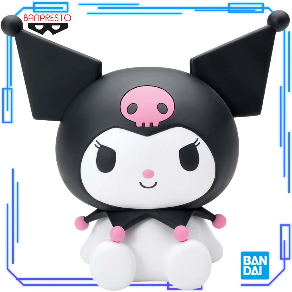 

In Stock Bandai Original Genuine Banpresto Sanrio Characters SOFVIMATES Kuromi Relax Ver 17cm Collections Model Toy Figures Gift