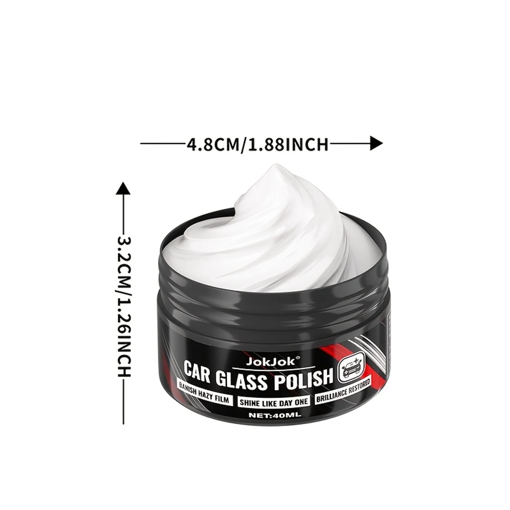 Car Glass Polishing Kit, a Refurbishment Kit for Windshields And Rearview Mirrors, Eliminates Fine Scratches to Enhance The Clar