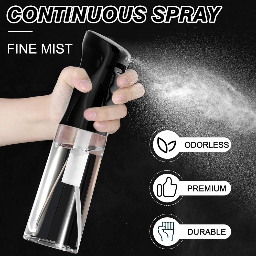 زجاجة رذاذ مستمرة للشعر 10.1 أونصة 300 مل 2 عبوة بخاخ رذاذ فائق النعومة لتصفيف الشعر عطر نباتات الشعر المجعد #3