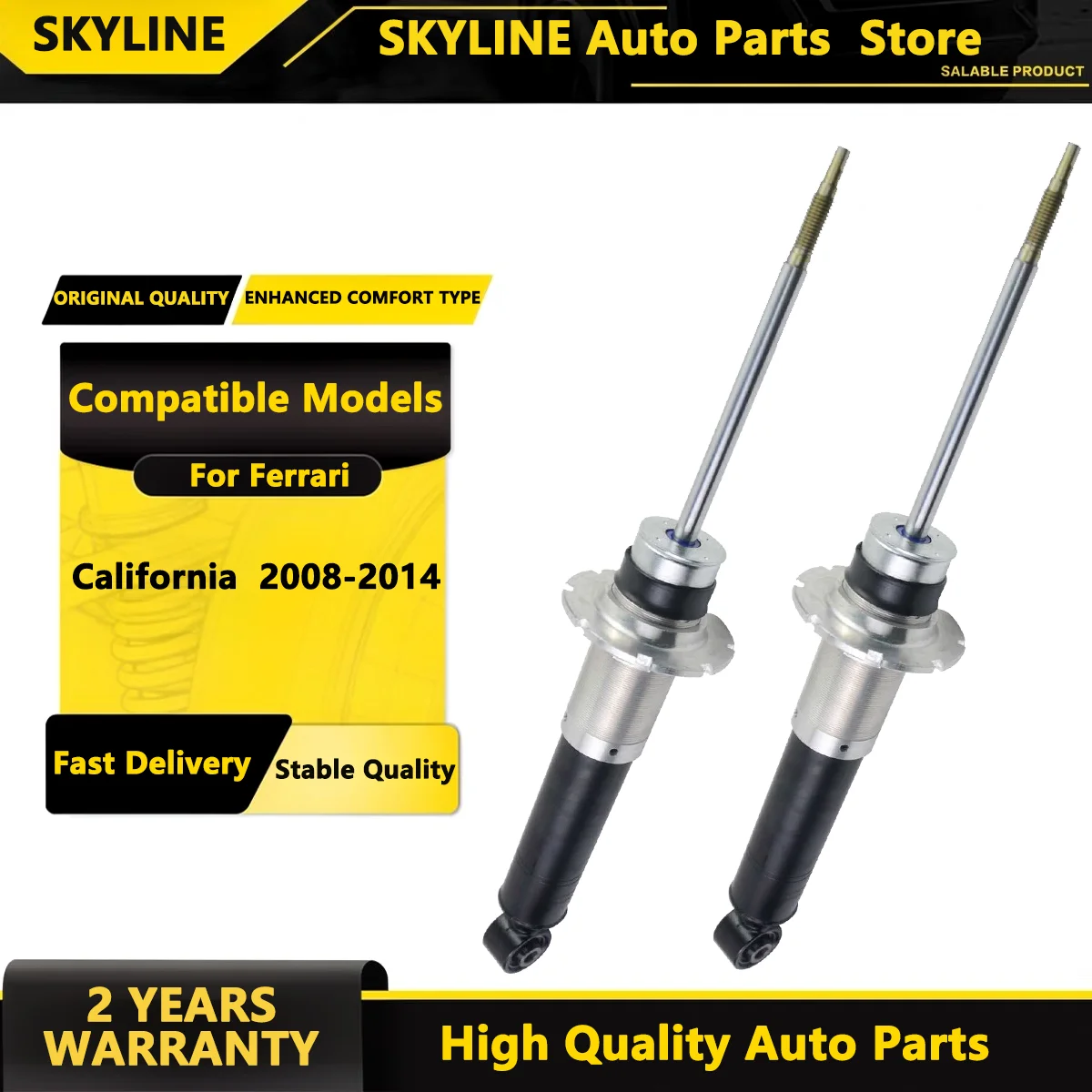 SKYLINE 2x Rear Left Right Air Shock Absorber Magnetic For Ferrari California 2008-2014