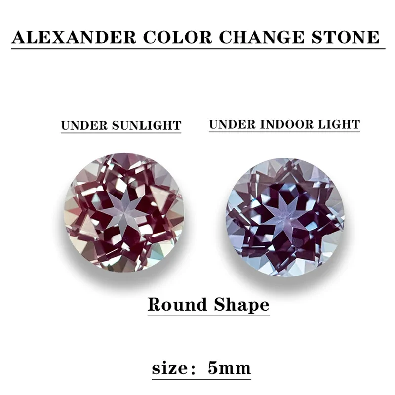 

Top Lab Grown Alexandrite color change Stone Combination chain Selectable AGL Certificate Charms for Jewelry Making