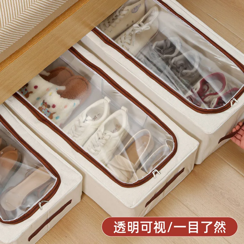 Shoe Storage Box Household Foldable Visual Shoe Sundries Storage Window Large Capacity Waterproof and Moisture-proof Shoe Box