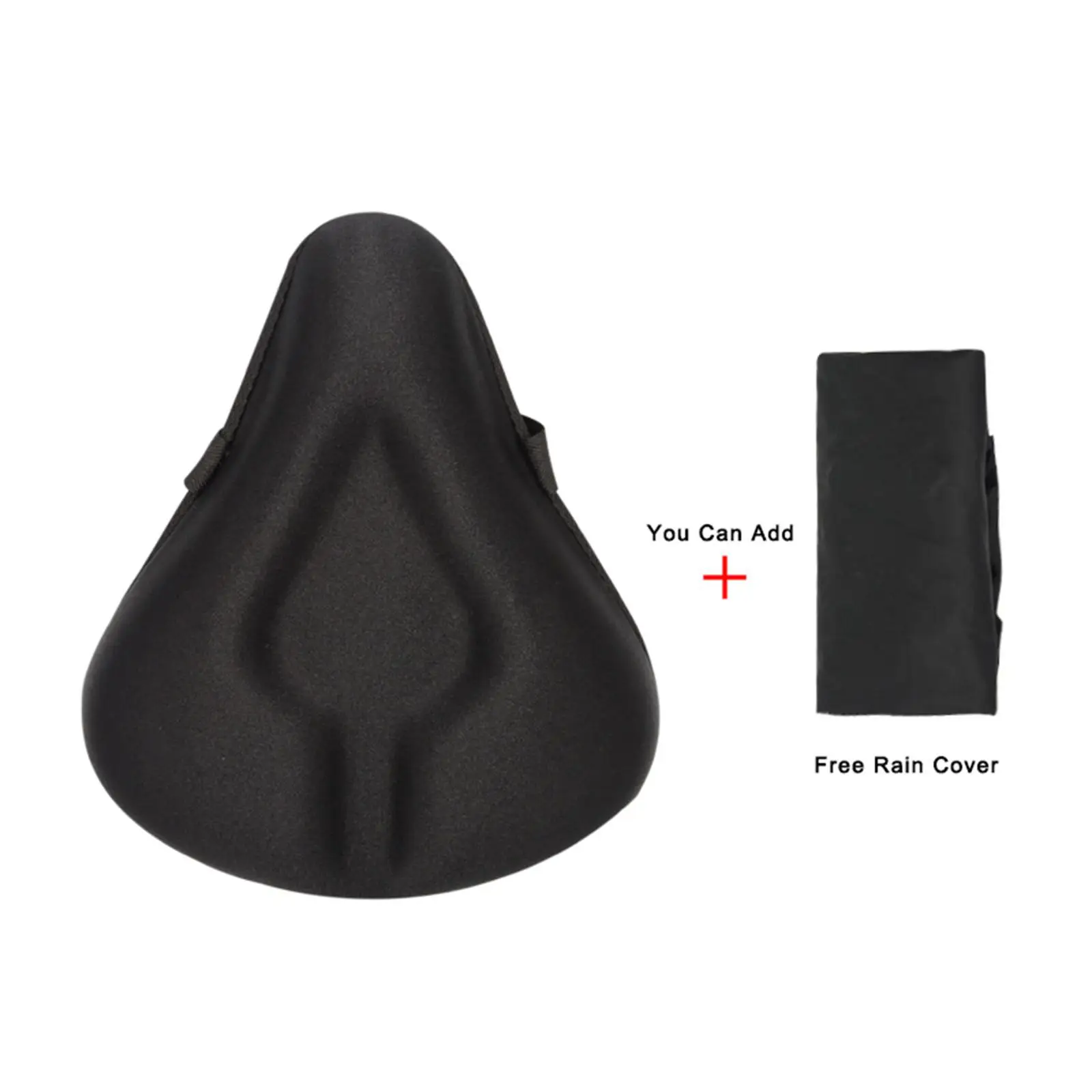 Bike Seat Comfort Upgrade Wide Cushioned Silicone Mesh Saddle Shock Absorbing Waterproof for Mountain Road Use