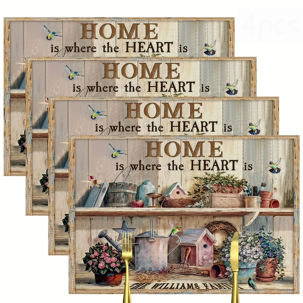 Happy Camping RV Wooden Sign Placemats Outdoor Adventure Table Decor Picnic Counter Display Wilderness Dining Decor