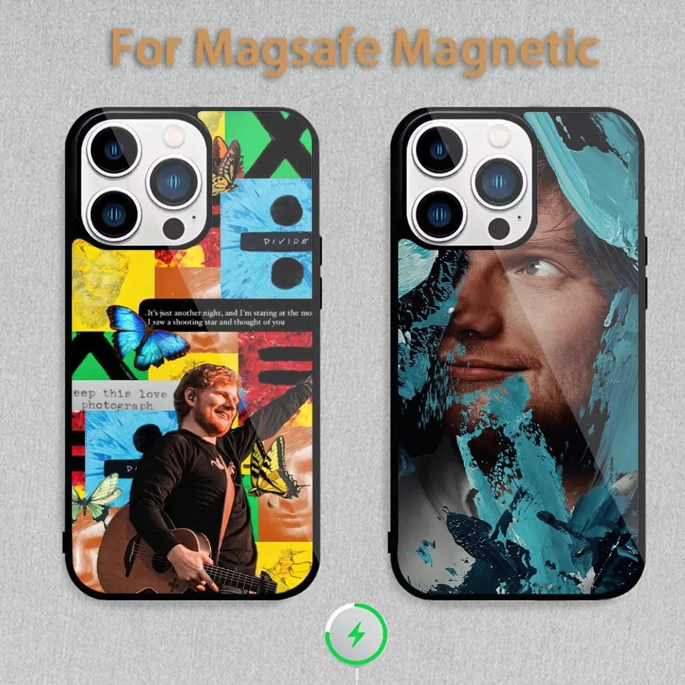 Singer E-Ed S-Sheeran Divide Phone Case For Magnetic Inductive Charging iPhone 11 12 13 14 15 Max Pro Mini Plus Shell