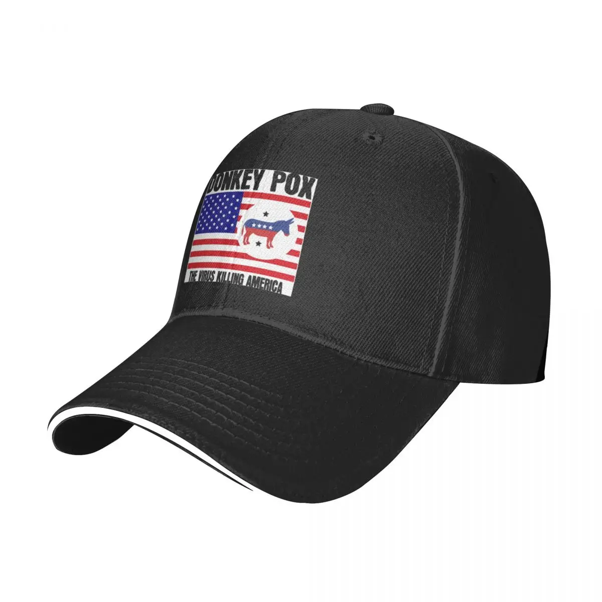 Donkey Pox The Disease Destroying America Baseball Cap Big Size Hat birthday Visor Golf Wear Men Women's