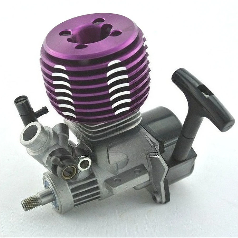 18 Level Methanol Engine 1/10 Scale Short Shaft Side Exhaust Engine Remote Control Off Road Vehicle Metal Engine Model