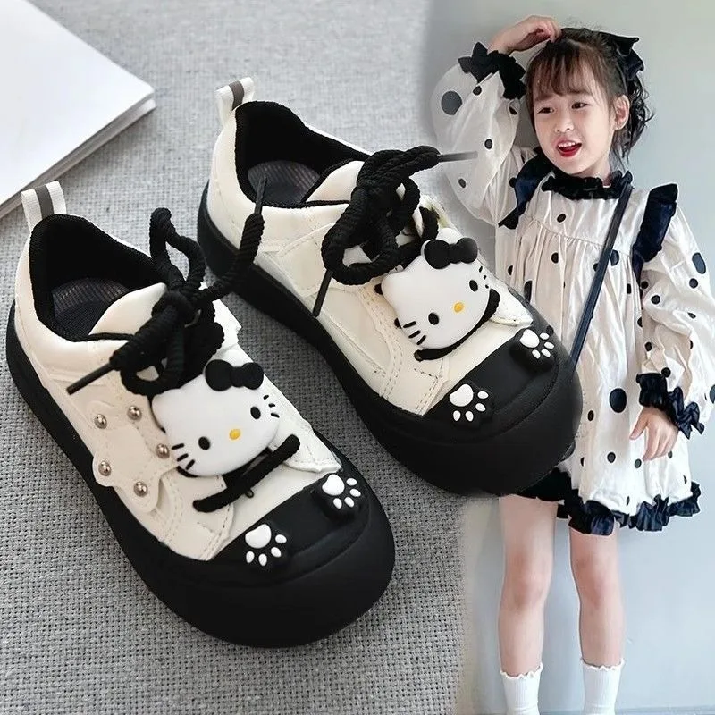 

Спортивная обувь Hello Kitty в стиле аниме Kawaii Sanrio Ins, весна-осень 2024, милые детские повседневные кроссовки, милые подарки для детей