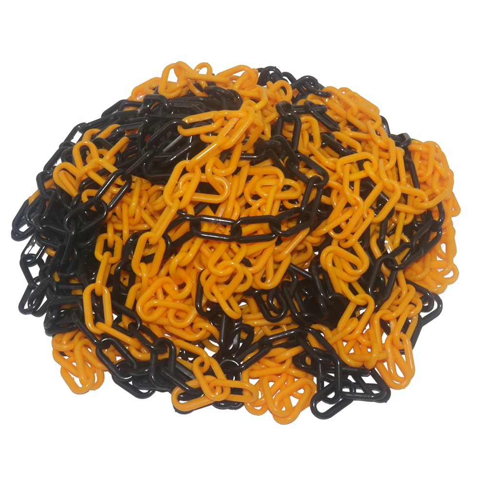 1 Pcs 25m Plastic Warning Chain Road Warning Block Barrier Chain Traffic Crowd Parking Control Protection Accessories