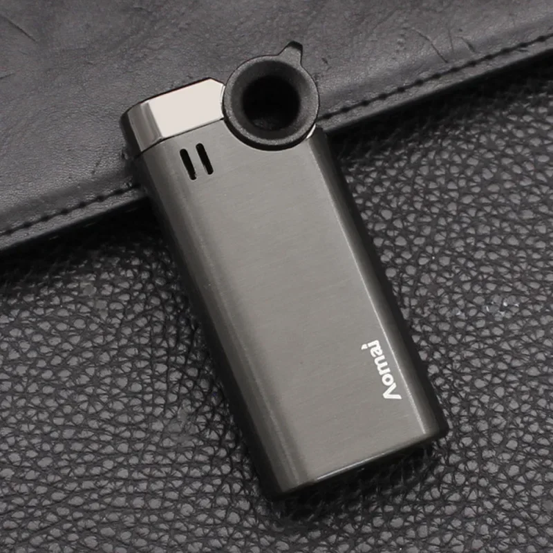

Portable Rocker Arm Straight Blue Flame Lighter Metal Windproof Grinding Wheel Inflatable Lighter Men's Smoking Gadgets