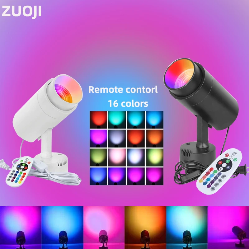 LED Ceiling Lamp RGB Track Light AC185-264V Spotlight 20W/24W Colorful Stage Lighting KTV Cloth Shop Track Lighting System