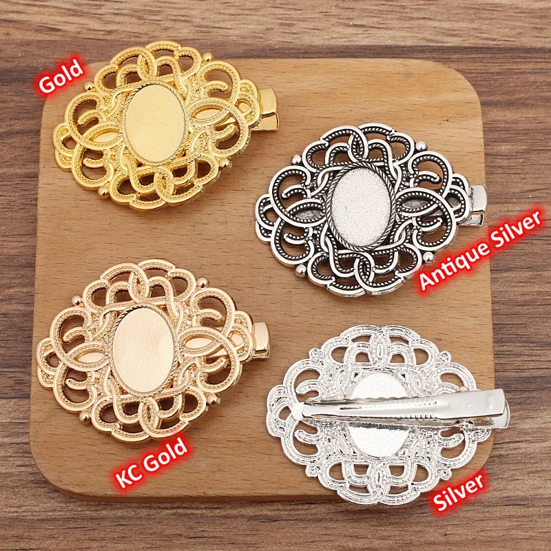 BoYuTe New Arrive Alloy Flower Hair Clip Blank Base Factory Supply Vintage DIY Jewelry Accessories and Components