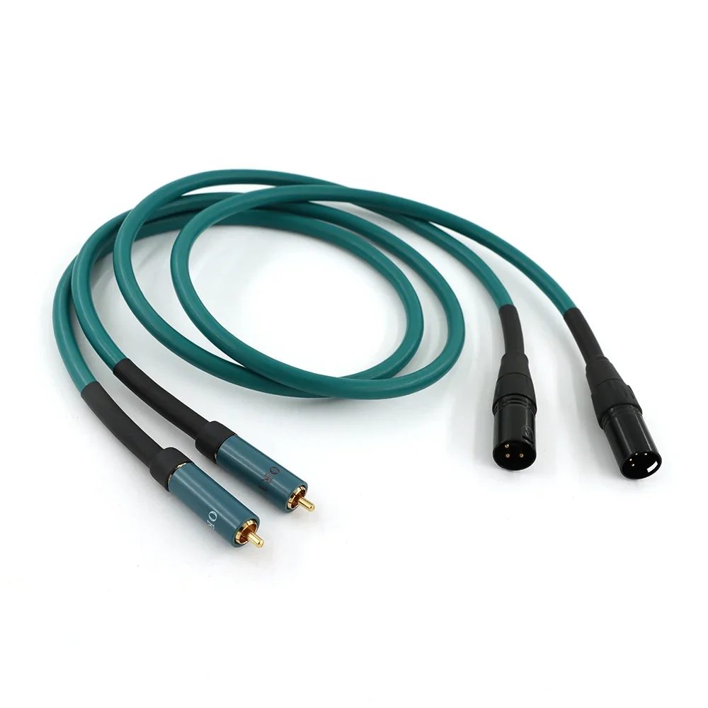 ヘビーデューティー XLR - RCA リードケーブル - 編組シールド、金メッキコネクタ、プロオーディオ機器およびアンプ用 ​