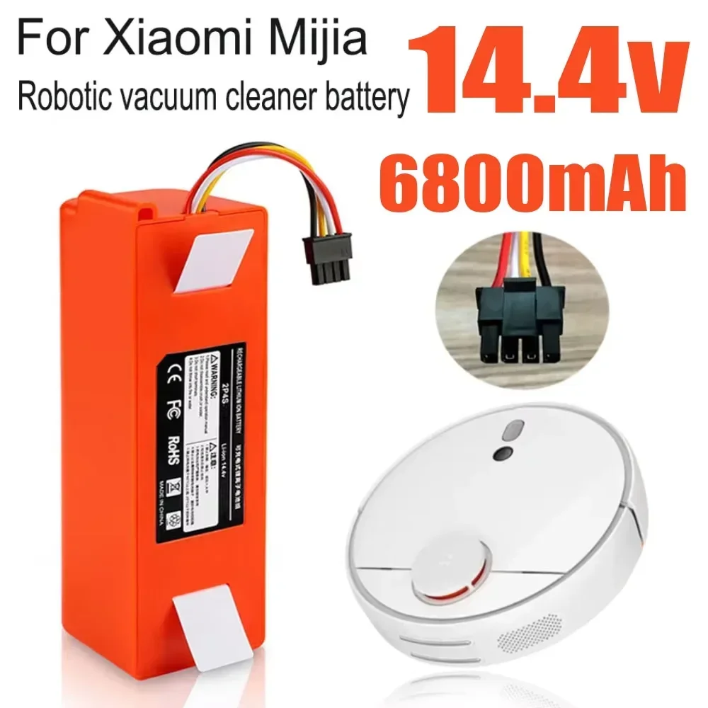 

14.4V For Xiaomi Mijia1S 6800mAh Li-ion Battery Vacuum Cleaner accessories Roborocks S50-55 S5 Max S6 S7 Sweeping Robot Battery