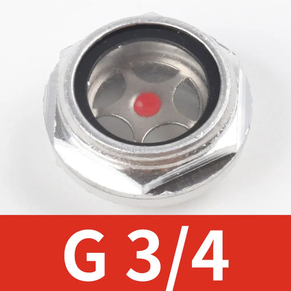 Gearbox Lubricant Sight Glass Aluminum Round Monitoring Port Air Compressor Oil Level Indicator Inspection Maintenance Tool
