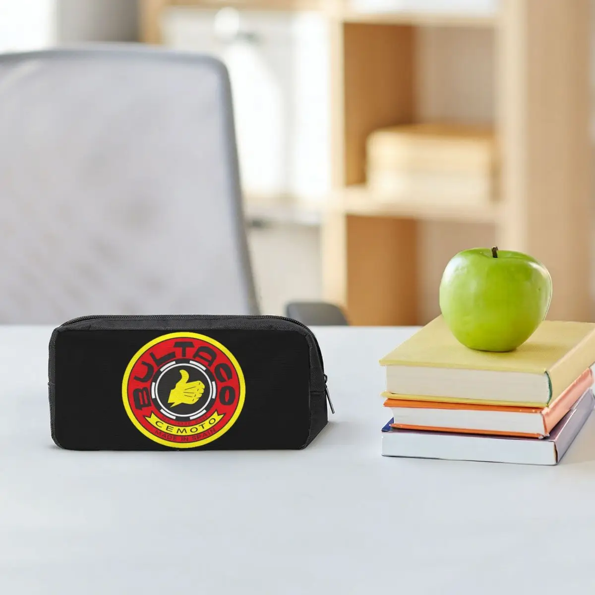 Bultaco Motorcycles Pencil Cases for Student School Pen Box Pencil Bag Large Storage Pencil Pouch Pen Holder