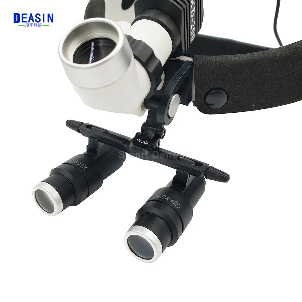 4X 5X 6X 6.5X Dental Headlight Loupes With High Brightness 5W Medical Surgical Dental Headlight KD-202A-6