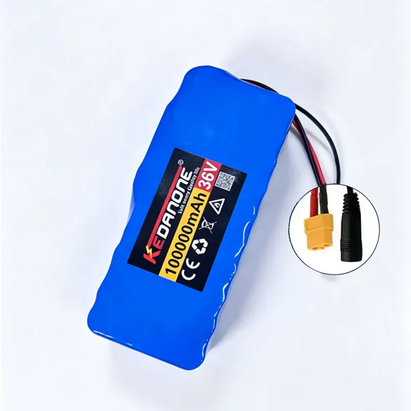 Paquete de Batería de Litio 2026 10S4P 36V 100Ah 18650 Batería Recargable con Conector XT60 para Scooter Eléctrico y Bicicleta Eléctrica, Almacén UE