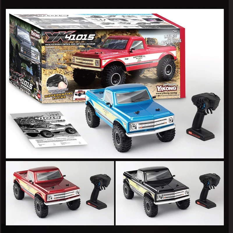 YIKONG YK41015 1:10 RC Pickup Truck Waterproof 4WD Portal Axle Diff Lock Simulation Offroad  Parent Child Interactive RC Toy