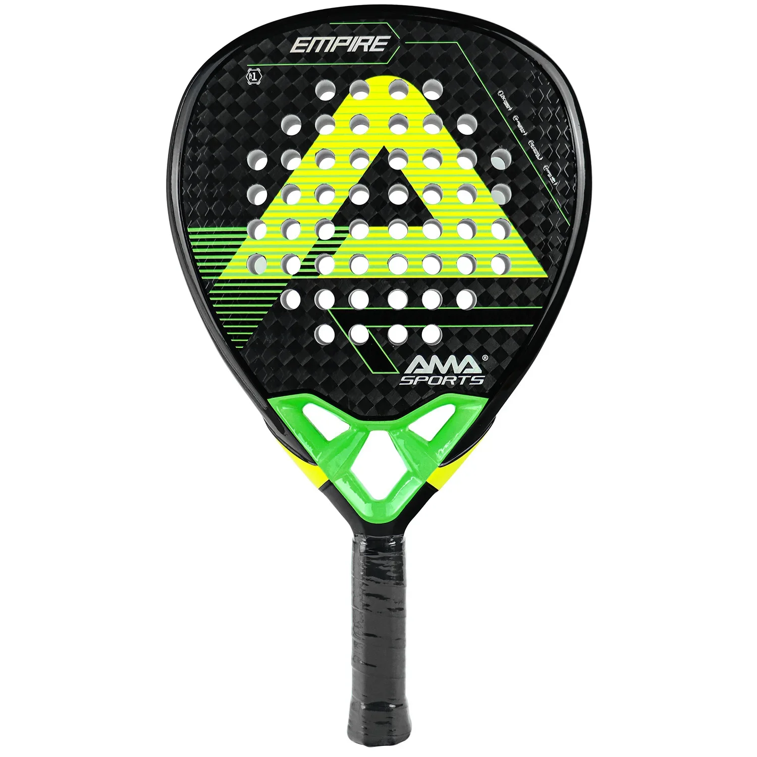 

Unibody 12K Carbon Fiber Padel Racket High Balance Attractive Medium EVA 3D Printed Personalized Green Design Featuring Nylon
