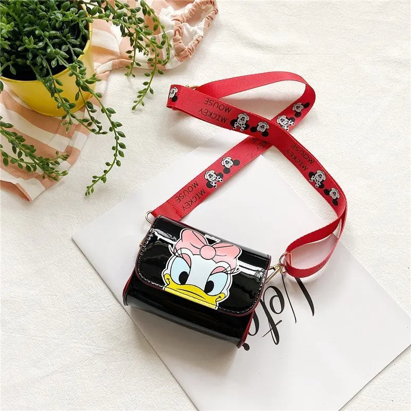 Disney Cartoon Donald Duck Children\'s Bag New Shoulder Bag Cute Crossbody Bag Mini Small Square  Fashion Coin Purse