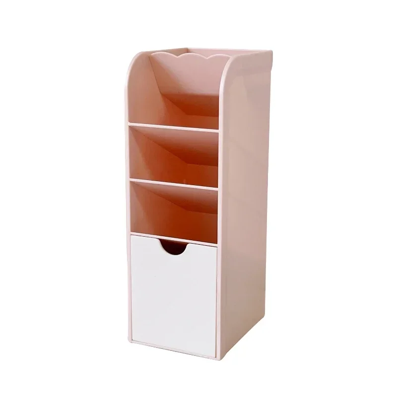 Creative Multifunctional 4 Grid Desktop Organizer Pen Holder, Kawaii Creative fashion oblique wheat stalk