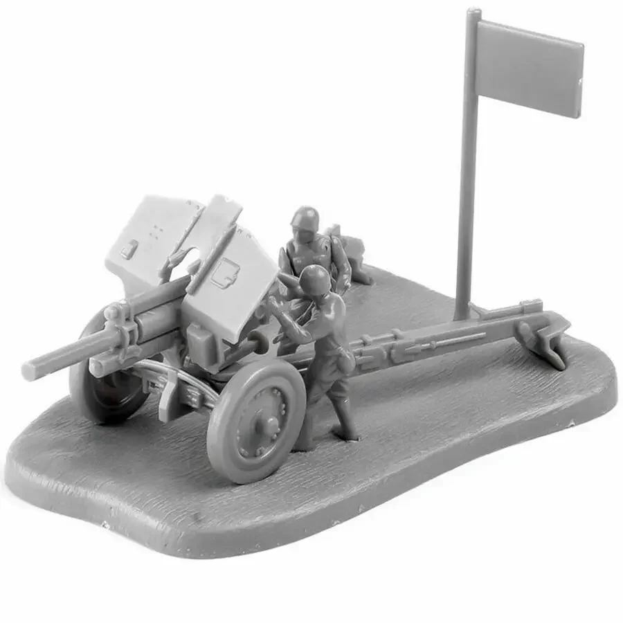 1/72 WWII German PAK40 Anti Tank Gun 1938 M30 Cannon Artillery Building Kit Static Scenario 4D Plastic Puzzle Assemble Model