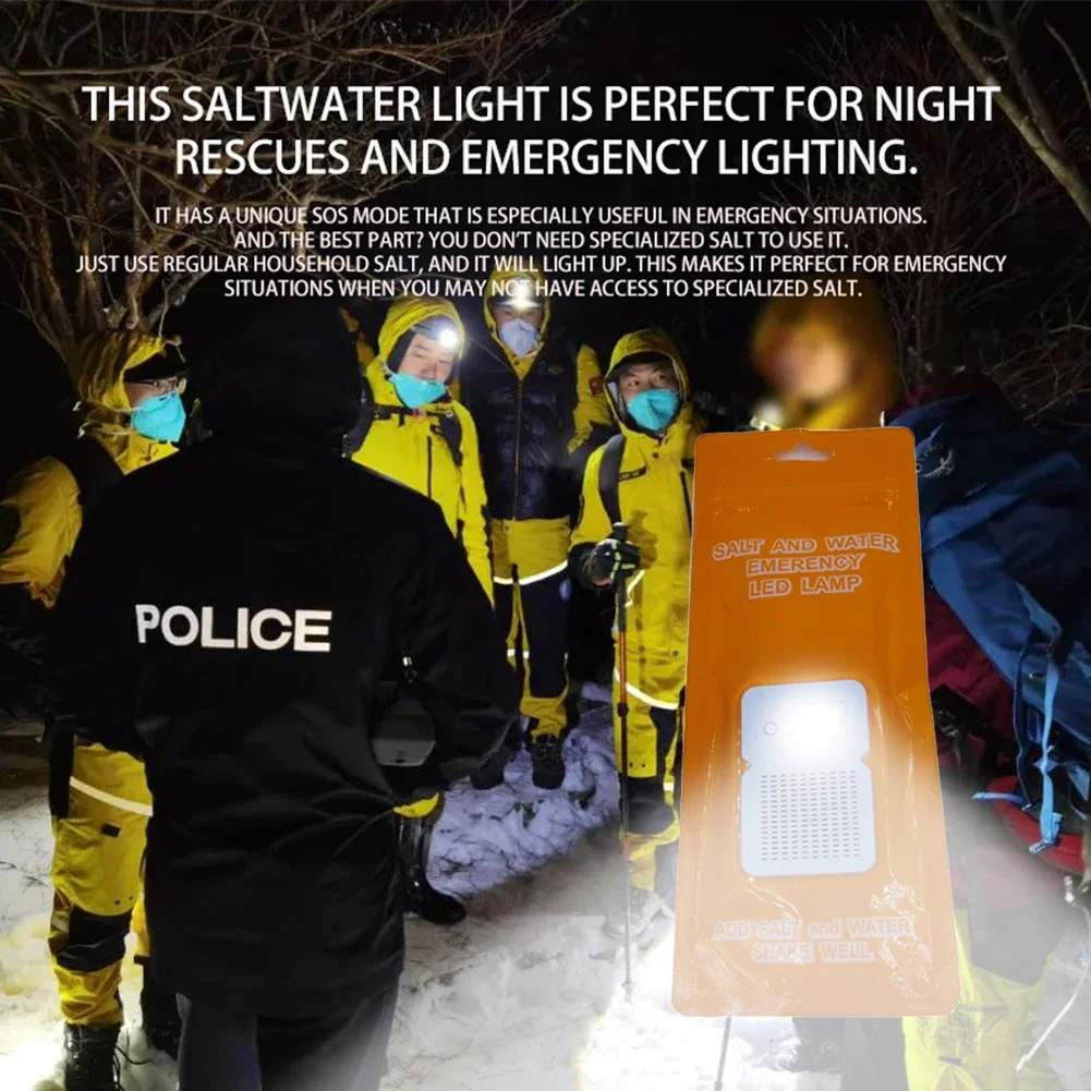 Lampada a LED da campeggio all'aperto 50LM lampada di emergenza portatile per acqua salata forniture da viaggio riutilizzabili impermeabili per la pesca notturna