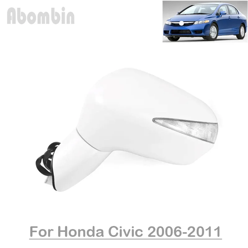 Car Door Wing Rearview Mirror Side Mirror Assembly For Honda Civic 8th Generation 06 07 08 09 10 2011 5pins with Turn Signal