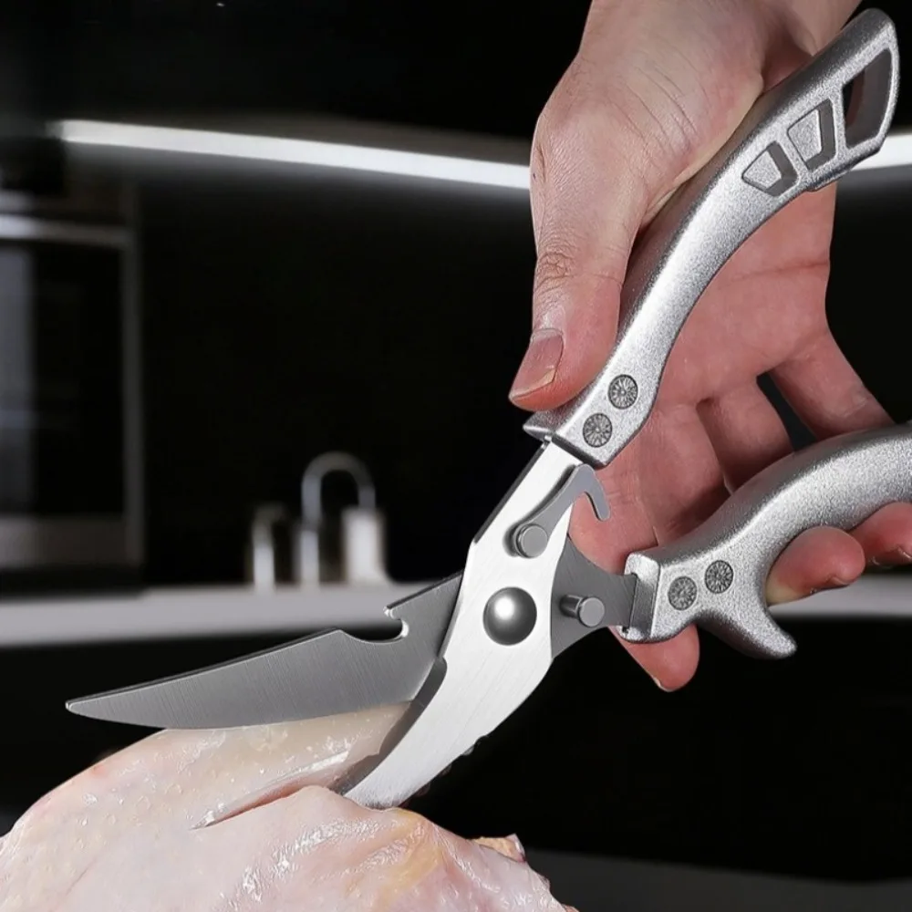 Kitchen Scissors Multipurpose Spring Loaded Sharp Utility Scissors for Bone,Meat,Chicken,Fish,Turkey,Vegetables