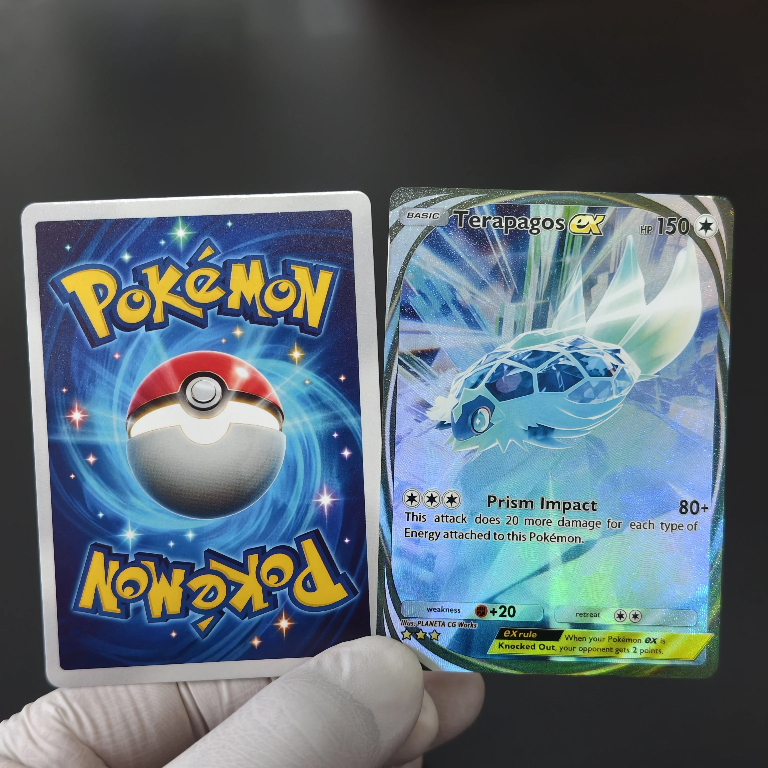 Hot Pocket Collection Card TCG Terapagosex EX Sobble IR Full Art English Holo Shiny DIY Self Made Collection Anime Game Card