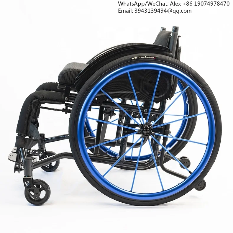 

Легкая спортивная инвалидная коляска 24 дюйма из алюминиевого сплава, складная, ручная, для взрослых, ультралегкая спортивная инвалидная коляска