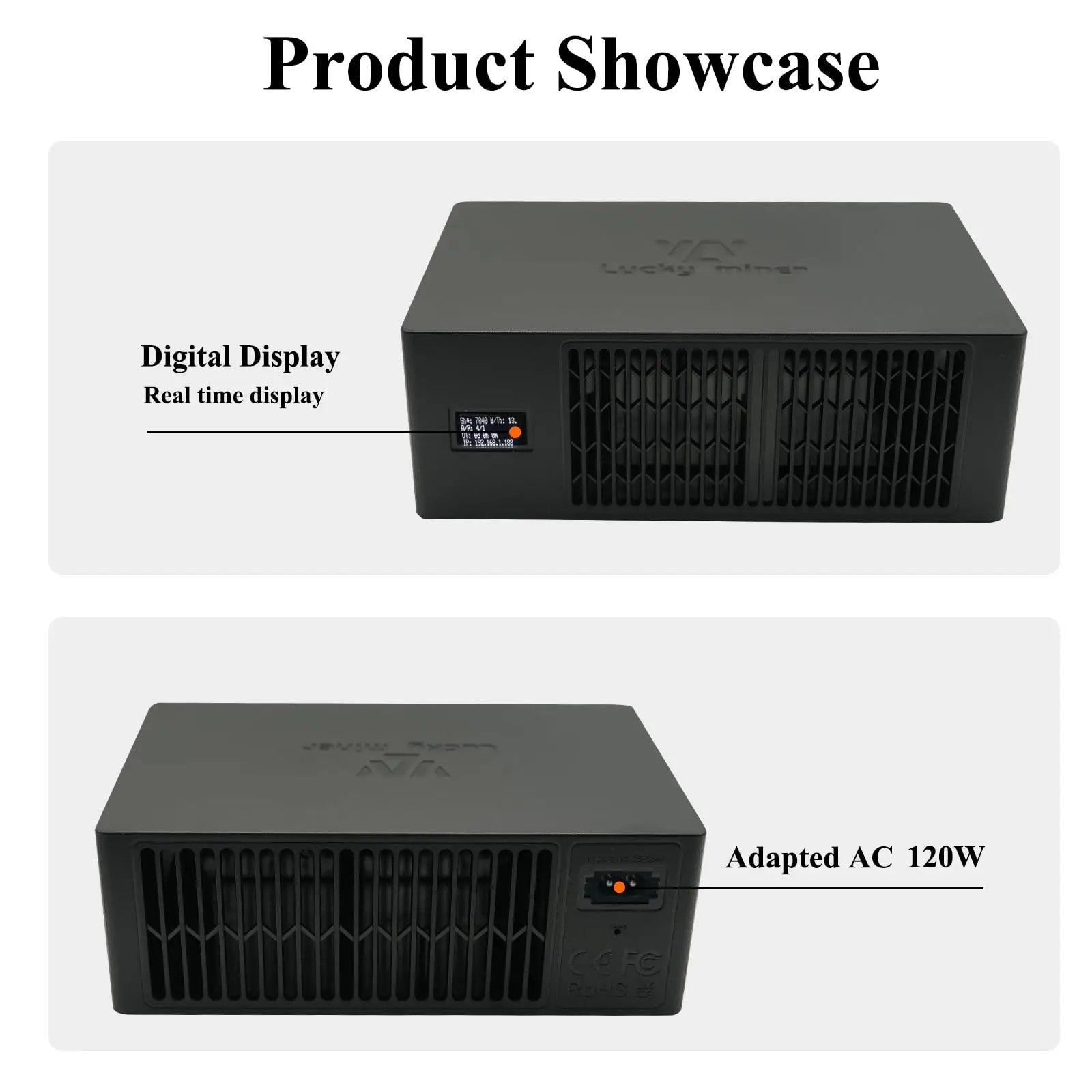 Bitcoins مينر لاكي مينر 4.5TH/S سولو مينر LV08 SHA-256 Asic رقاقة منخفضة الضوضاء اليانصيب التشفير مينر